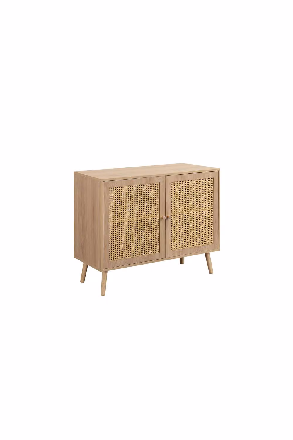 Birlea Croxley 2 Door Oak and Rattan Sideboard in Brown – 4