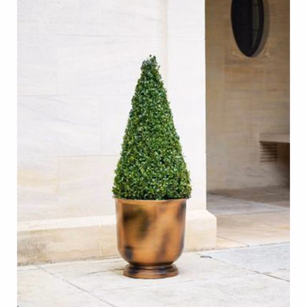 Lemon Pavilion Furniture and Decor Metal Hampton Outdoor Planter Tub in Bronze and Brown, W: 34 cm, D: 34 cm, H: 35 cm – 2
