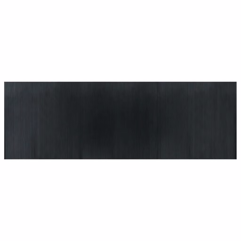 Berkfield Home Rectangular Grey Bamboo Rug W: 100 cm, L: 300 cm – 2