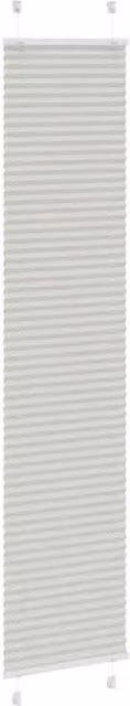 Berkfield Home Single Pleat Fabric Blind in Light Grey, W: 40 cm, H: 200 cm