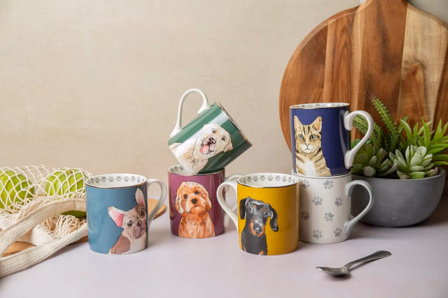 Mikasa Pawfect Cat Parent Porcelain Mug, 280ml, Grey and White – 2