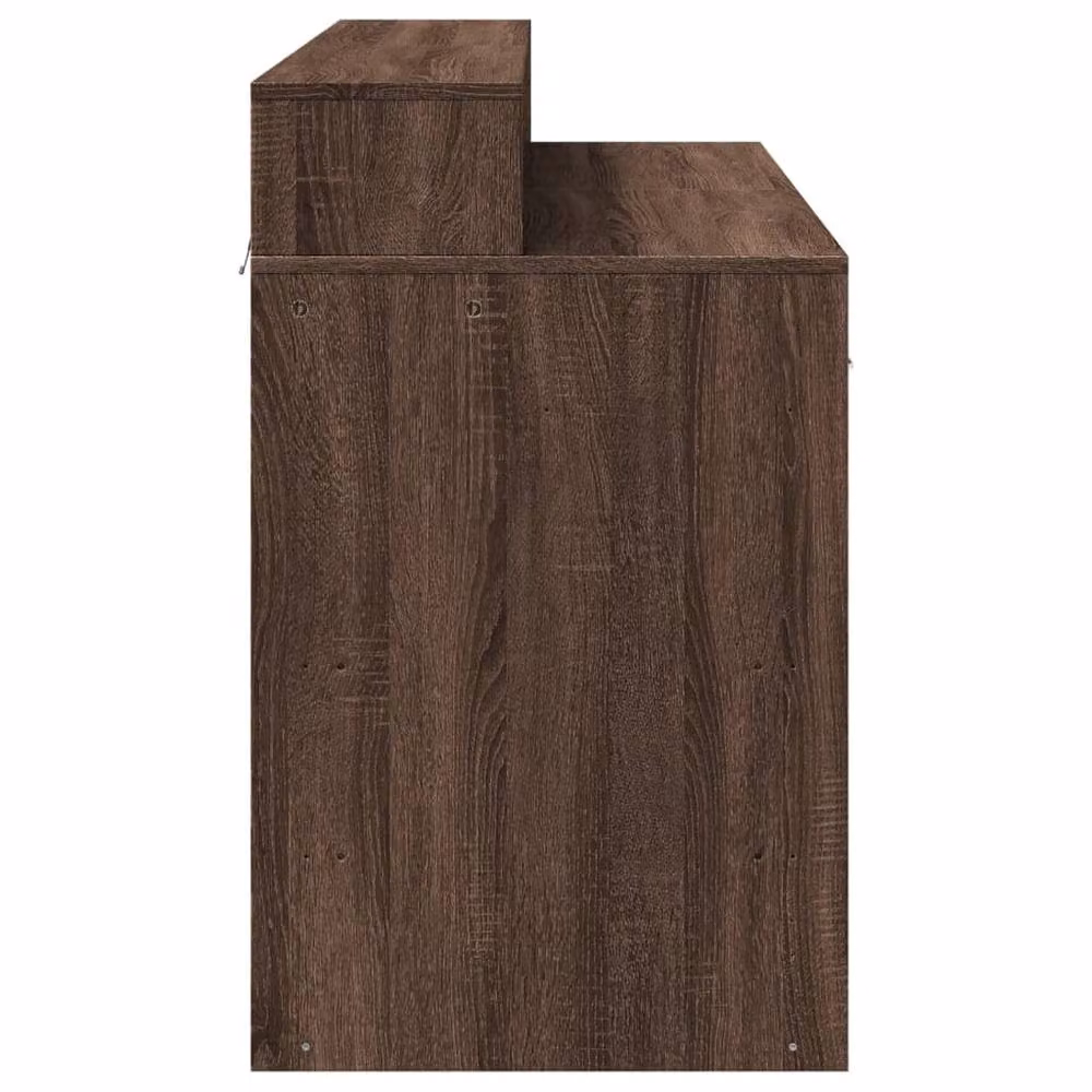 Berkfield Home Modern Gaming Desk with LED Lights in Brown Oak, W/D/H: 120 x 55 x 91 cm – 5