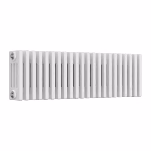 Bathroom Kingdom Reina Colona 4 Column Traditional Steel Radiator, White, H: 137 cm, W: 30 cm, D: 30 cm