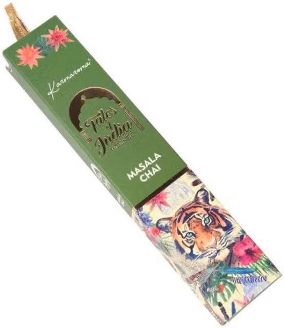 Tales of India Masala Chai Spicy Aromatic Incense Sticks, Brown and Multicolour