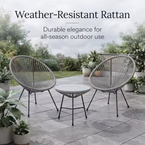 Alivio Modern 2 Seater Outdoor Garden Furniture Set with Coffee Table and Cushions, Grey – 4