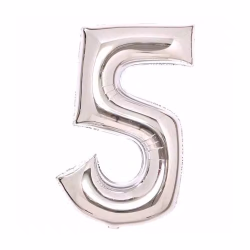 Amscan Large Silver Number 5 Hanging Decoration for Birthdays and Anniversaries