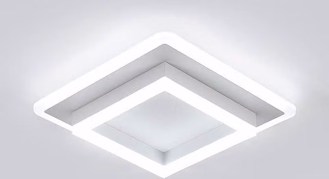 COMELY 30W Square LED Ceiling Light in White with Acrylic Finish