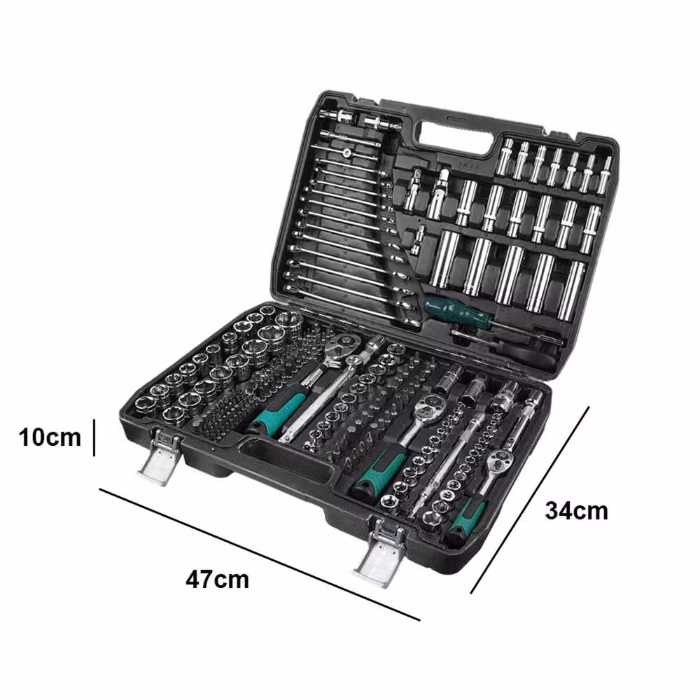 Nordara 227 Piece Ratchet Socket Set with 1/2", 1/4" and 3/8" Spanners in Black – 2