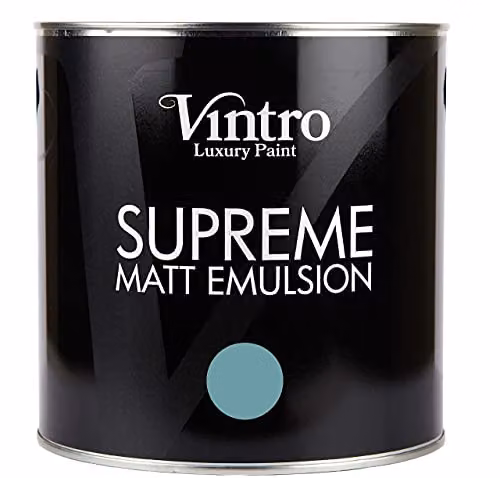 Vintro Luxury Matt Emulsion Multi Surface Paint in Casper Blue, 2.5 litres – 3