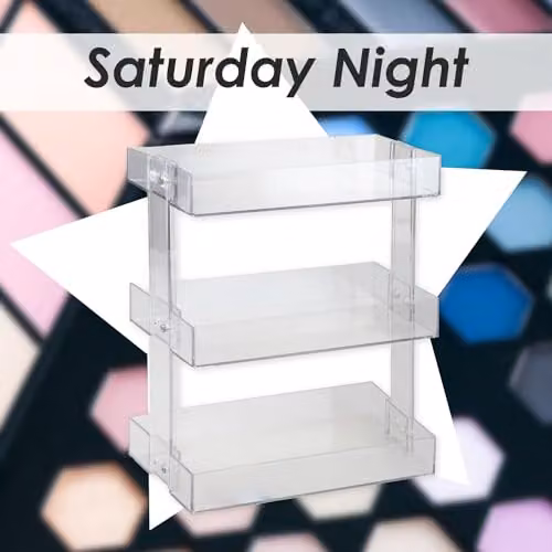 VFM 3 Tier Cosmetics Holder and Makeup Organiser in Transparent, W/D/H: 24.8 x 12.7 x 34.8 cm – 2