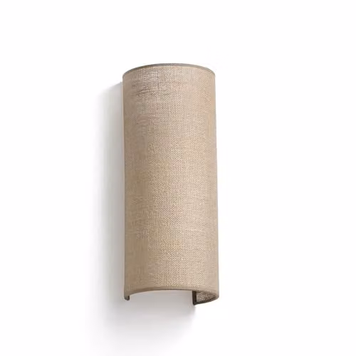 Netlighting Otton Round Jute Up Down Wall Lamp with 2 Lights in Beige