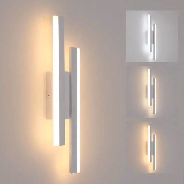 Goeco White LED Dimmable Wall Light with 3 Colour Temperatures