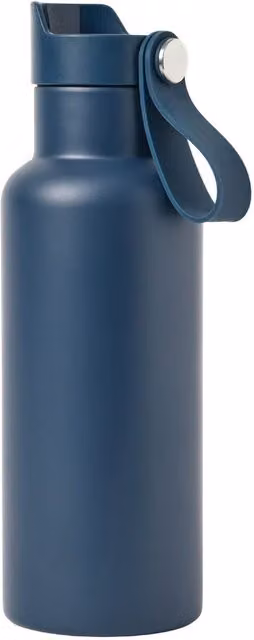 Vinga Balti Vacuum Insulated Stainless Steel Water Bottle with Carry Handle, Blue, 500 ml – 1