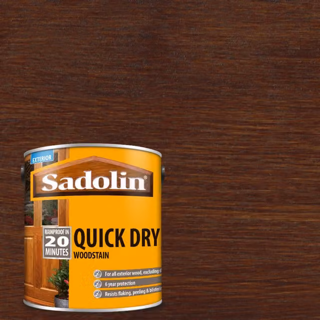Sadolin Water-Based Weatherproof Woodstain in Walnut Brown, 2.5 l