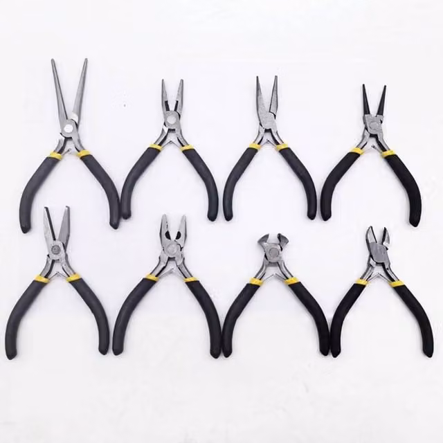 SPETLEK 8-Piece Assorted Mini Pliers Set for Jewellery, Craft and Hobby in Black – 1