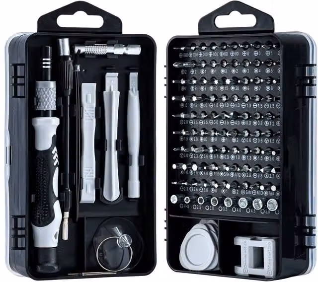 VOGREX 115-in-1 Magnetic Precision Screwdriver Kit with Case, Grey – 1