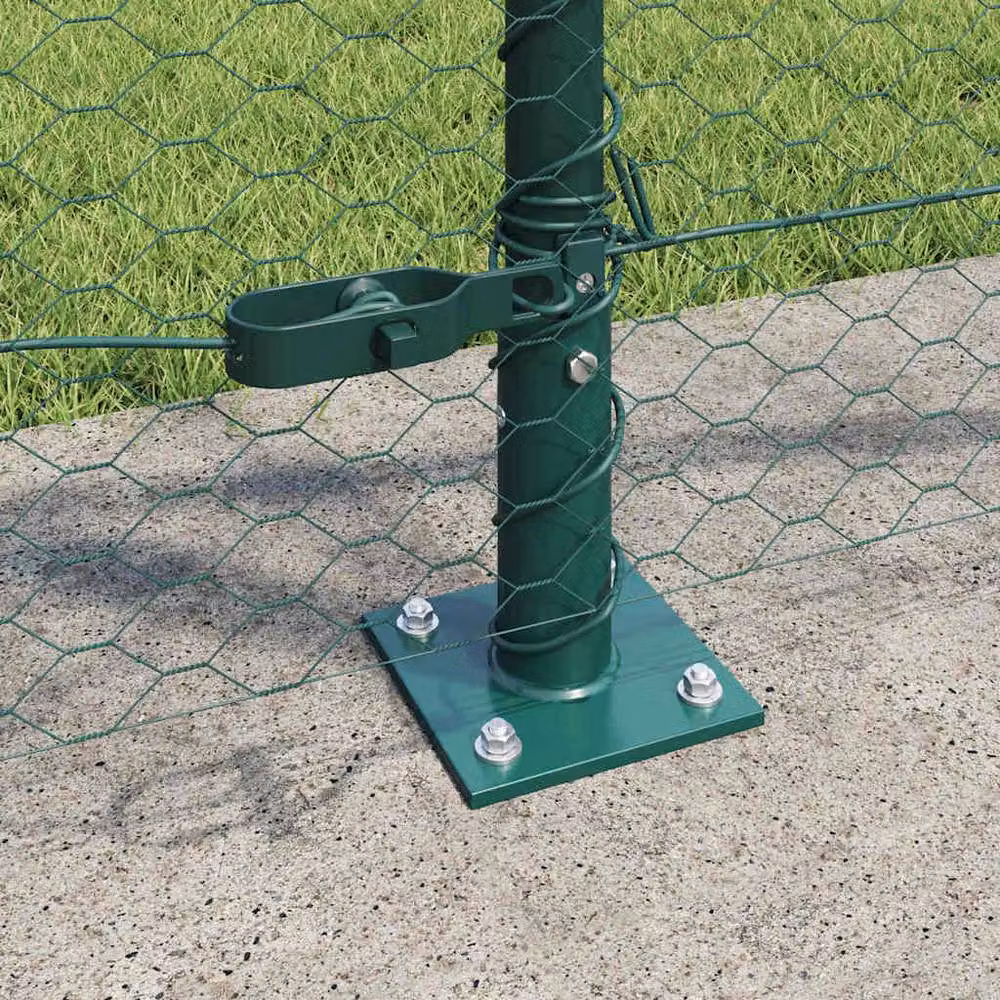 Berkfield Home Green PVC Coated Galvanised Steel Hexagon Wire Fence Roll, 1 x 100 m – 2