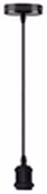 Havendro Black Round Cable Pendant Lamp Holder, Industrial Vintage Metal E27 Socket Holder