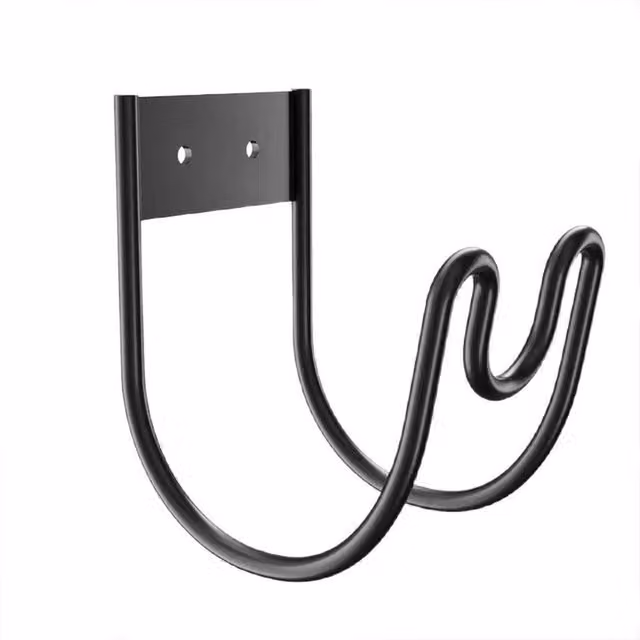 FLAVORA Black Metal Wall Mounted Garden Hose Holder – 1
