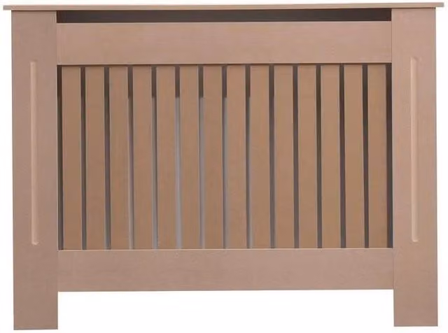 FORGEVIO Medium Vertical Radiator Cover in Brown MDF and Plastic – 1