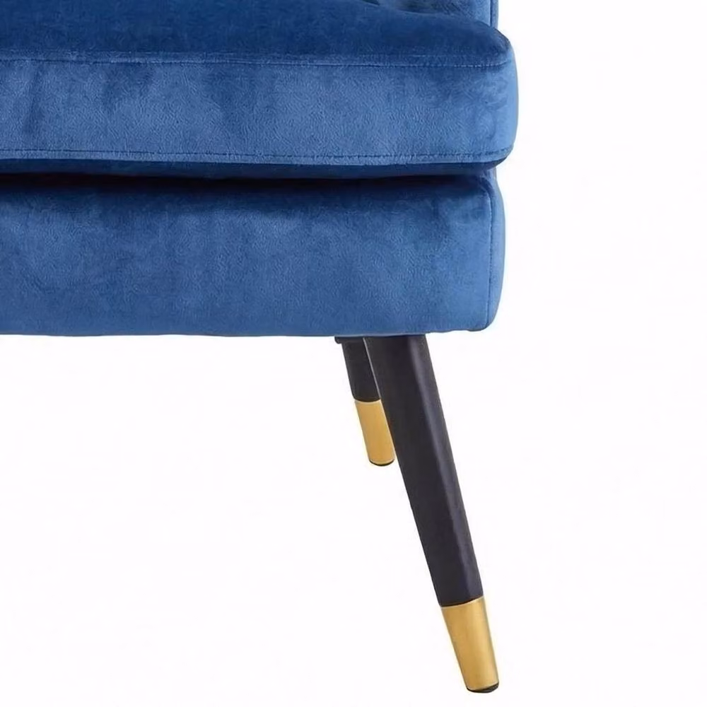 KORVIXA Blue Loretta Velvet Padded Armchair – 4