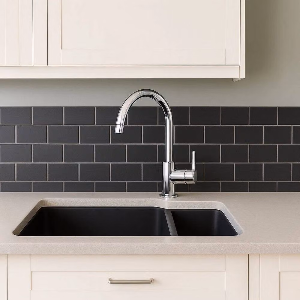 PAWNORA Stainless Steel Kitchen Sink Mixer Tap in Chrome Silver, H 32.0 cm x W 23.0 cm x D 19.0 cm – 3
