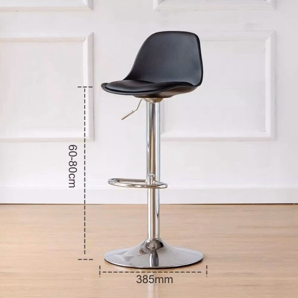 SPETLEK Set of 2 Modern Black Metal Bar Stools – 2