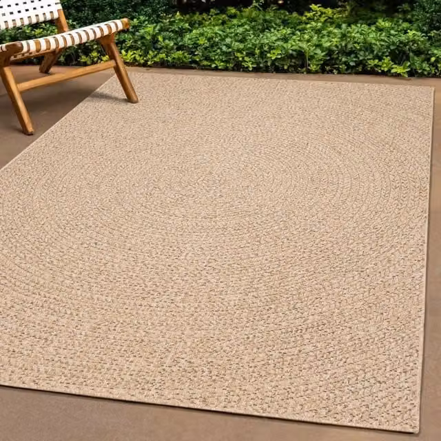 Berkfield Home ZIZUR Jute Look Indoor and Outdoor Rug, Brown and Beige, W: 240 cm, D: 340 cm – 1