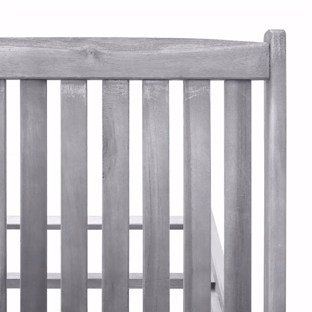 Berkfield Home 2-Person Sun Lounger in Grey Solid Acacia Wood – 2