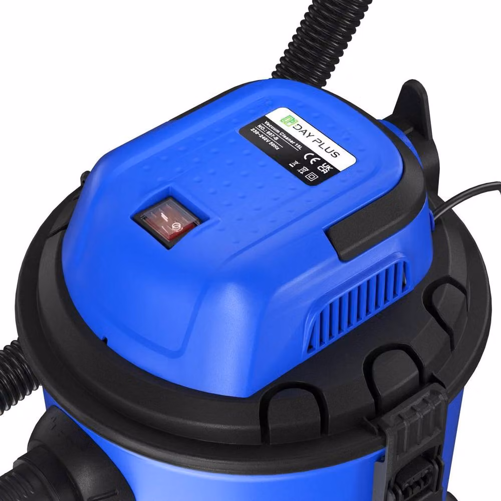 FLAVORA 3 in 1 Wet and Dry Vacuum Cleaner and Blower, 2800W, 15L, Blue, H: 110 cm, W: 15 cm, D: 15 cm – 3