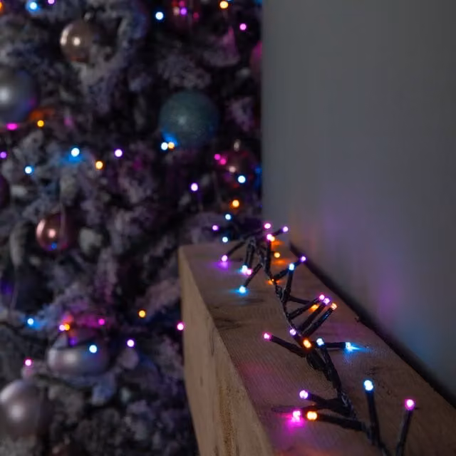 Samuel Alexander 240 LED TreeBrights Multi-Action Christmas String Lights with Timer, Rainbow/Multicolour, 6m