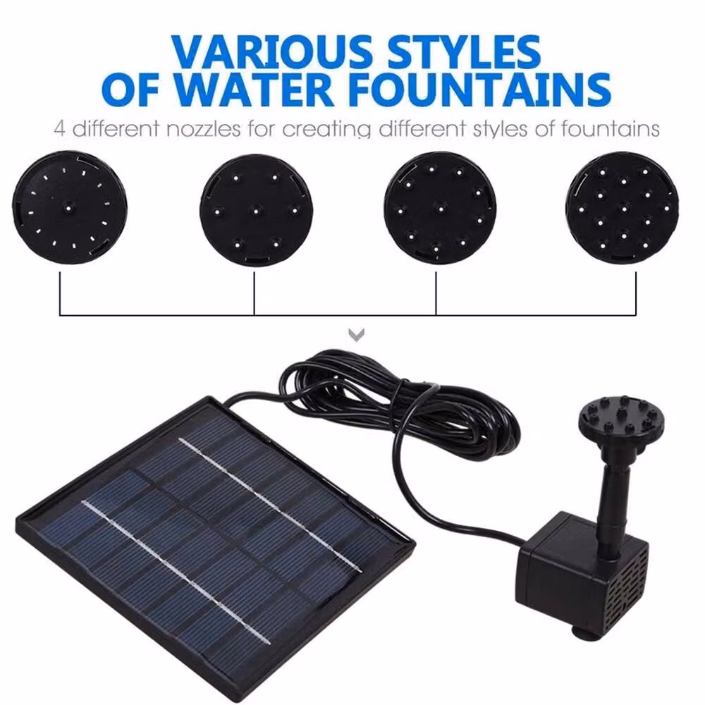 EONLION Solar Submersible Fountain Pump for Garden Ponds and Pools, Black – 6