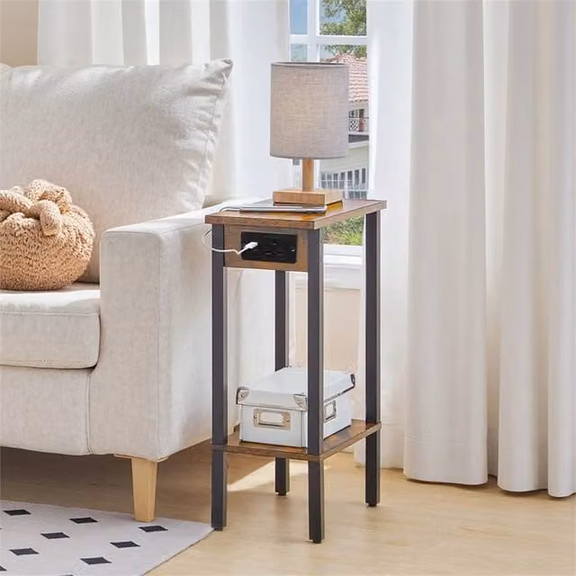FORGEVIO Brown Bedside Table, W/D/H: 40 x 20 x 57.5 cm