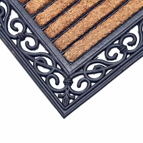 Coco&Coir Tuffscrape Heavy Duty Natural Coir Outdoor Door Mat with Non-Slip Backing, Brown/Beige, W: 45 cm, D: 75 cm – 6