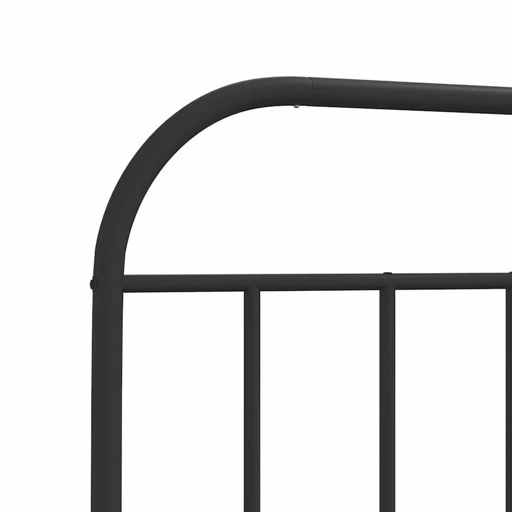 Berkfield Home Metal Bed Frame with Headboard in Black, W/D/H: 90 x 200 cm – 3