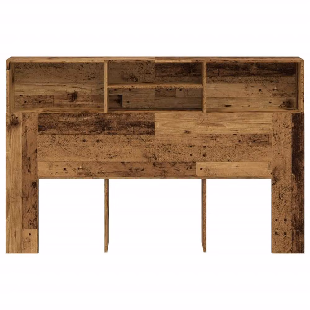 Berkfield Home Headboard Cabinet in Old Wood Brown, W/D/H: 160 x 19 x 103.5 cm – 4