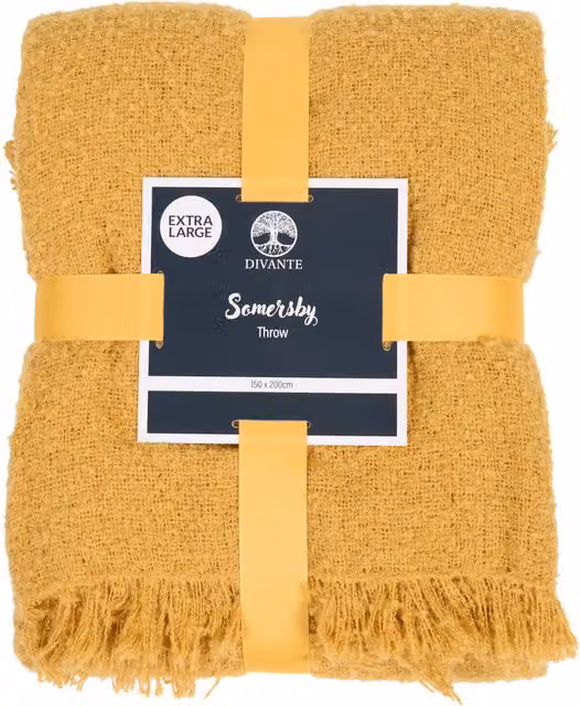 Somersby Boucle Throw in Ochre