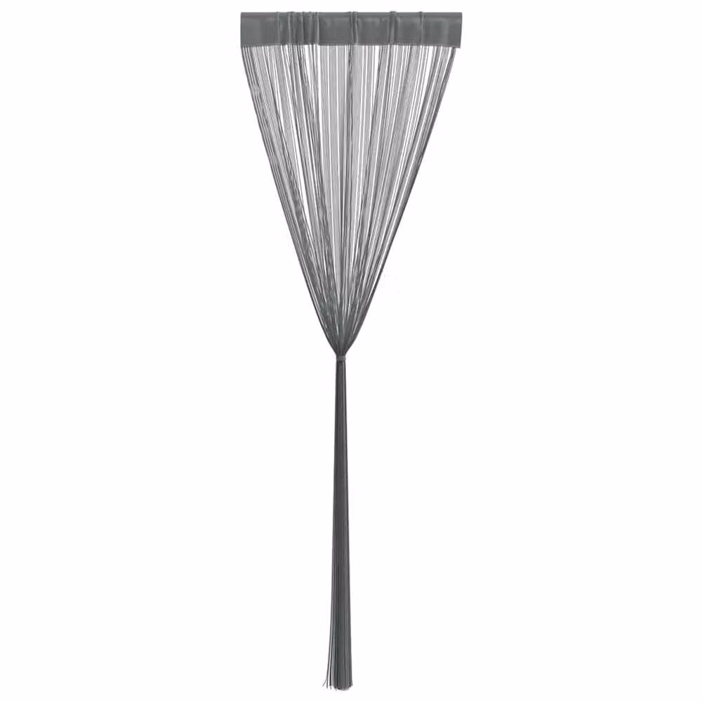 Berkfield Home String Curtains, 2 Pack, Anthracite Grey, W: 140 cm, H: 250 cm – 2