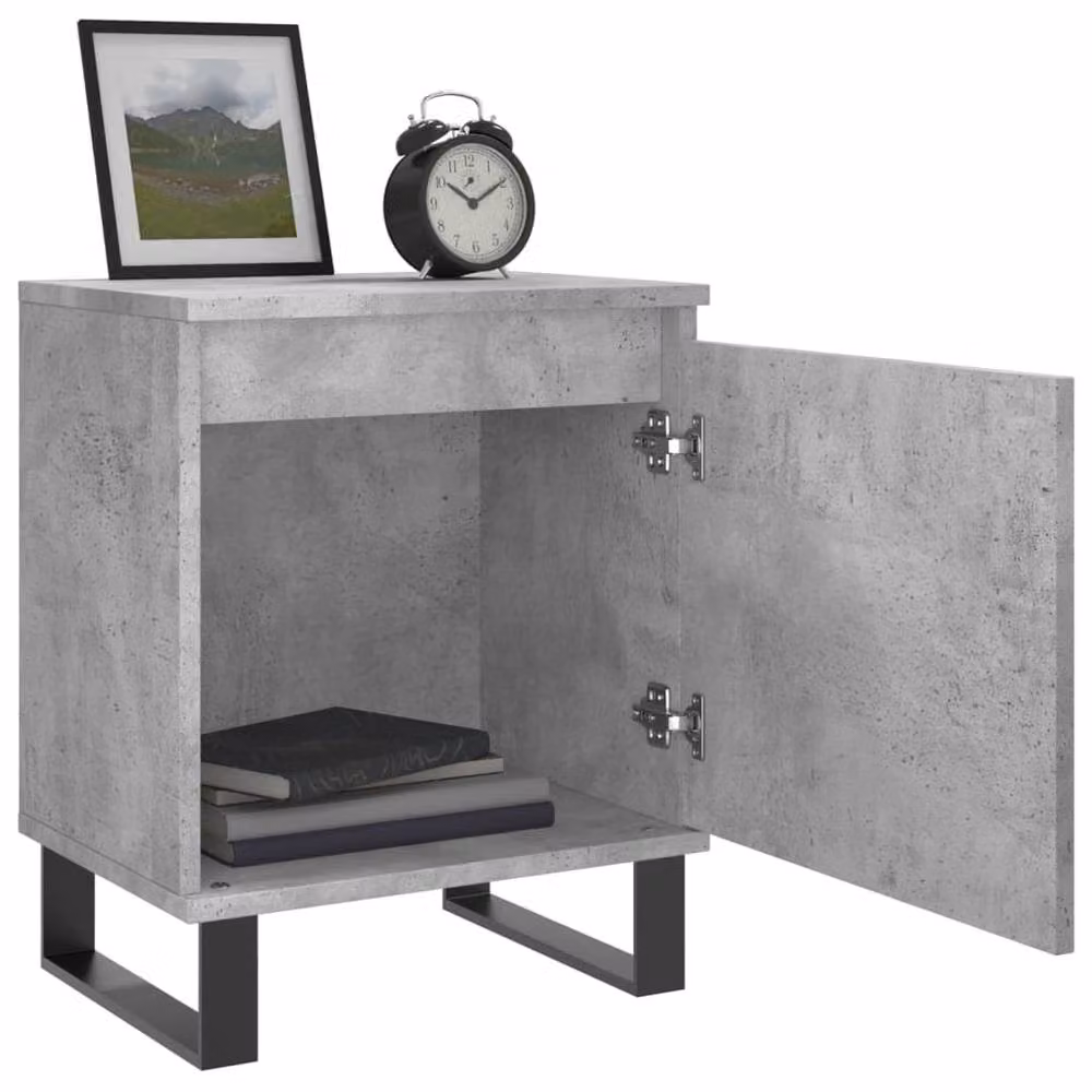 Berkfield Home Set of 2 Bedside Cabinets in Concrete Grey, W/D/H: 40 x 30 x 50 cm – 3