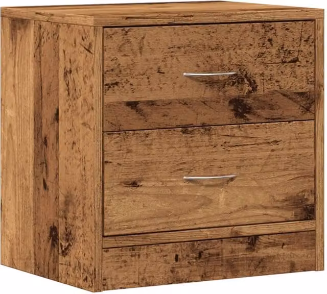 Berkfield Home Bedside Cabinet in Brown Old Wood, W/D/H: 40 x 30 x 40 cm – 1