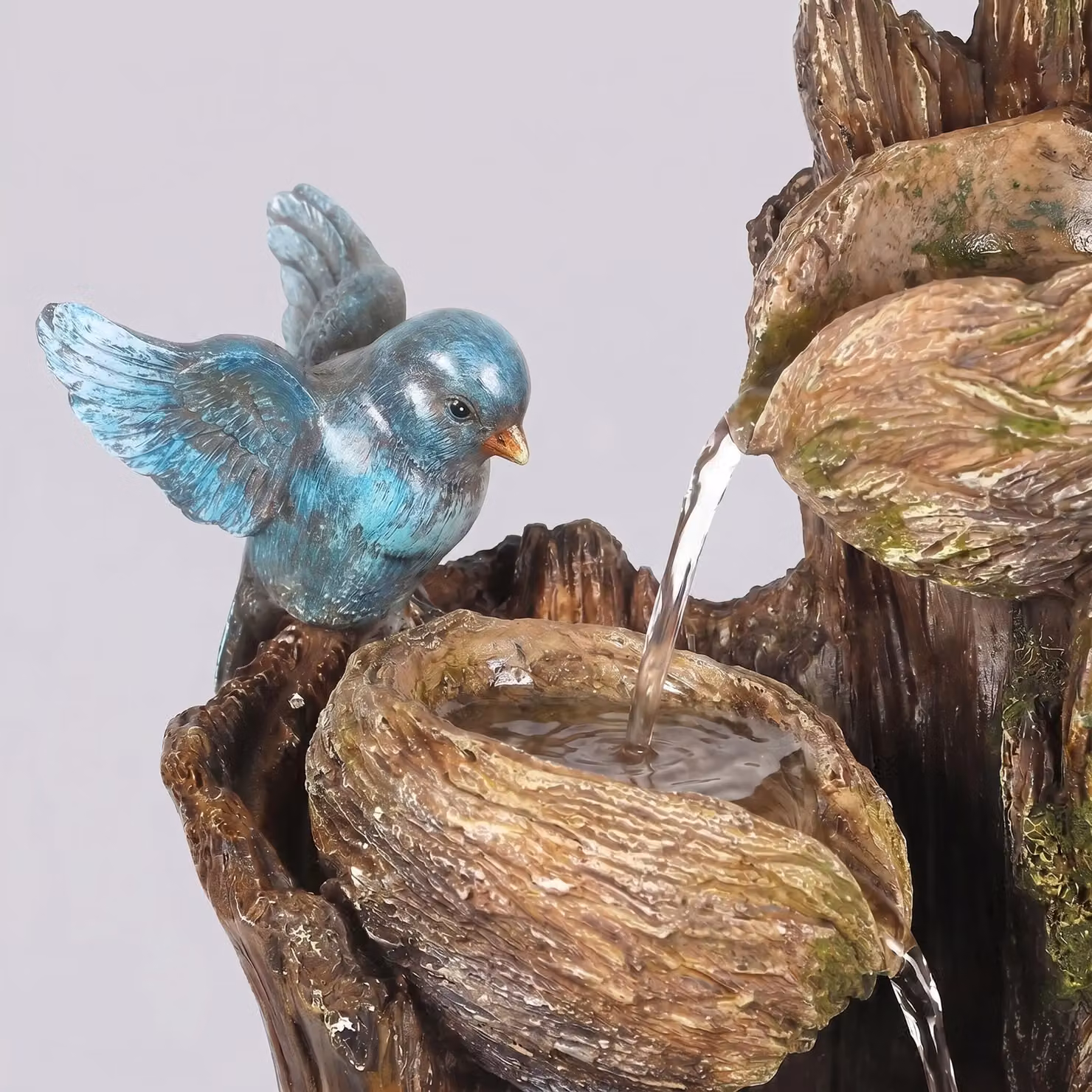 Primrose Birds Nest Family Tree Tiered Cascade Outdoor Garden Water Feature in Sand – 2