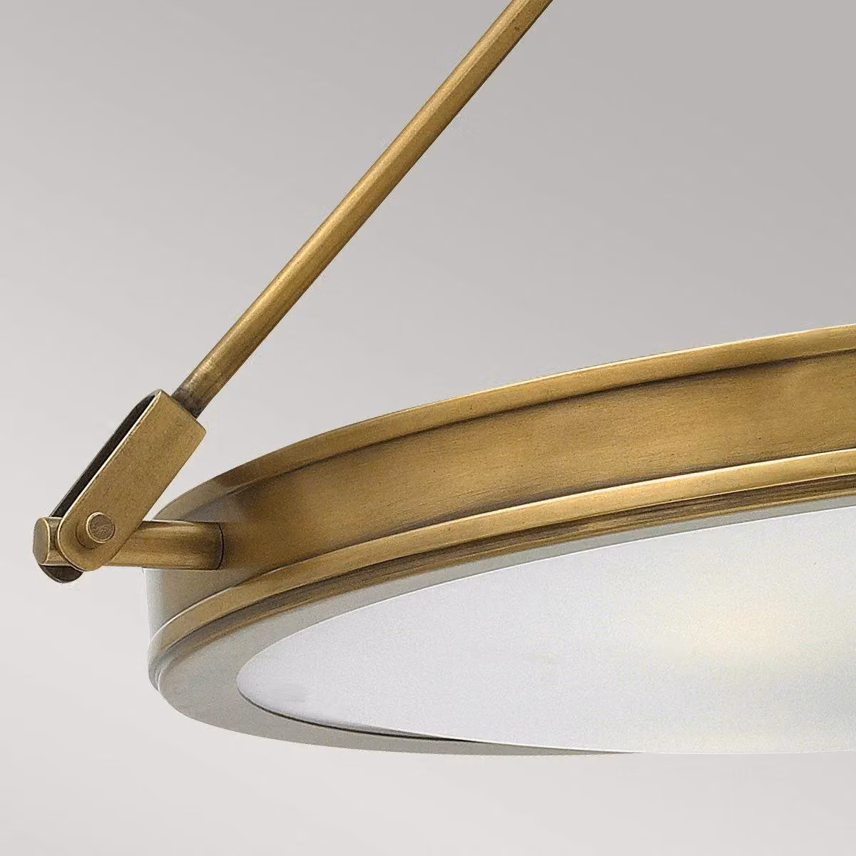 Netlighting Collier 4 Light Medium Semi Flush Ceiling Light in Brass and Yellow with E14 Bulbs – 3