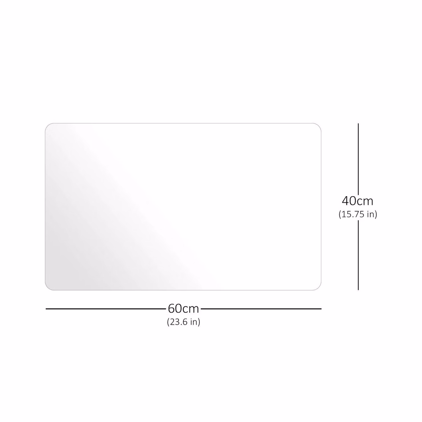 Nicoman Transparent Non-Slip Waterproof Desk Protector Mat, W: 60 cm, D: 40 cm – 2