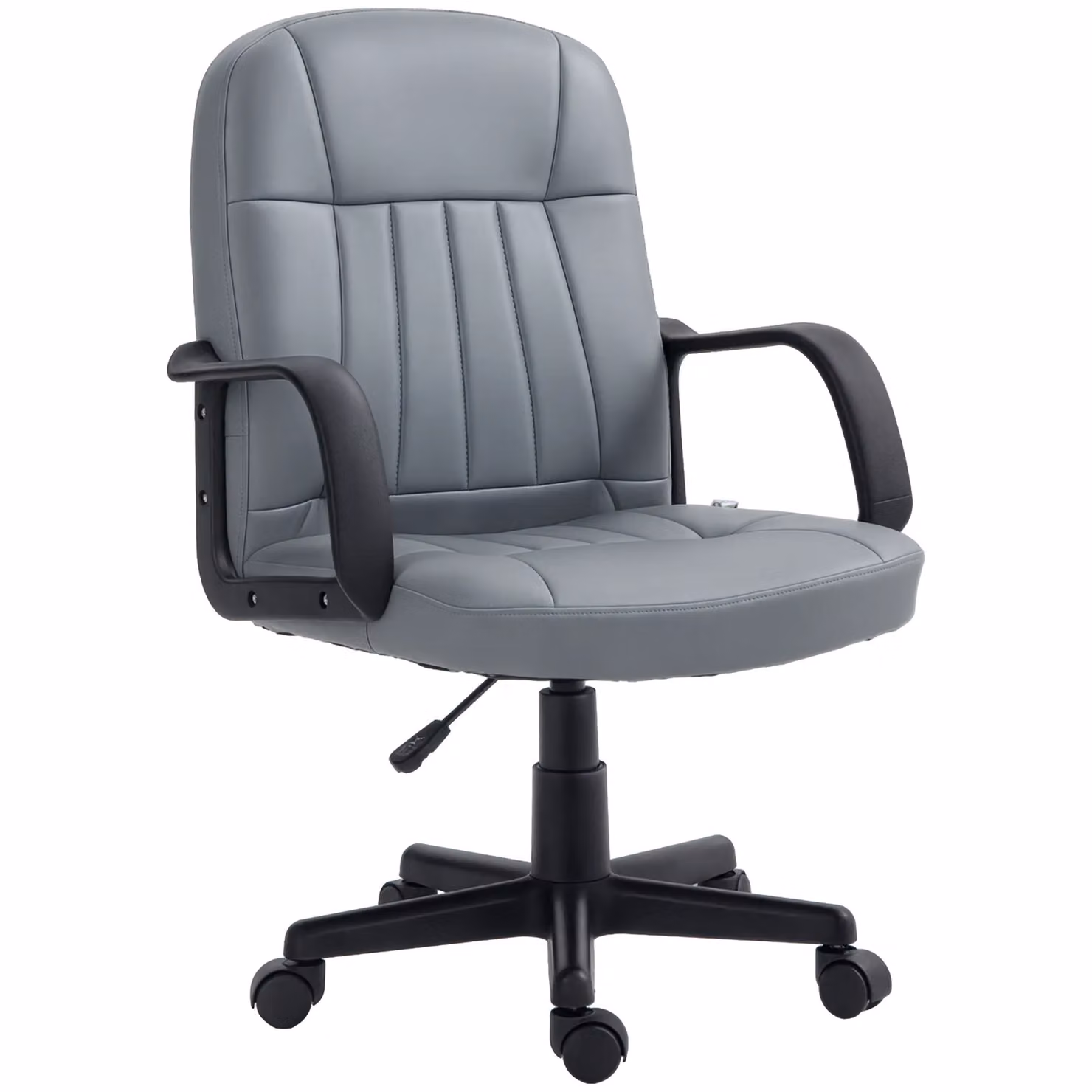 HOMCOM Grey PU Leather Swivel Executive Office Chair – 2