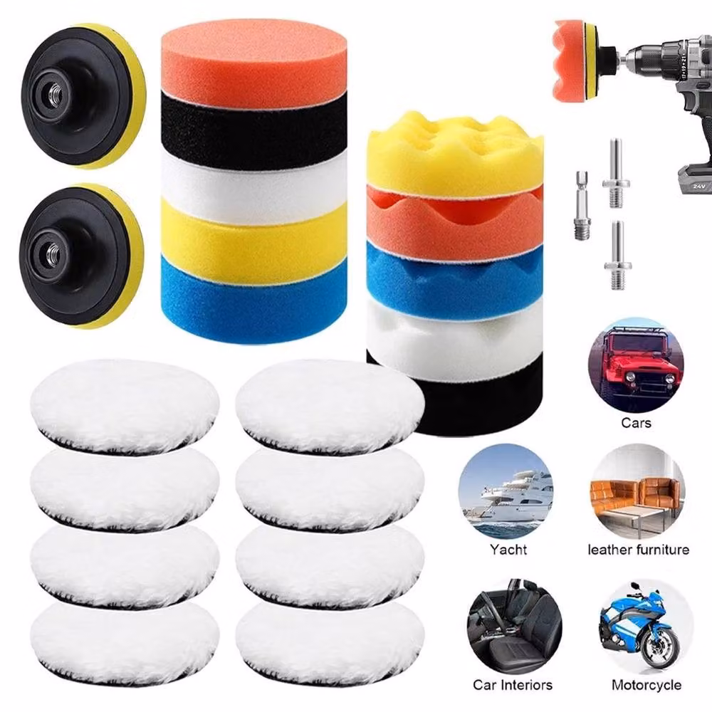 SPETLEK 23-Piece Car Polisher Pad Buffer Set for Waxing and Buffing, Multicolour – 2