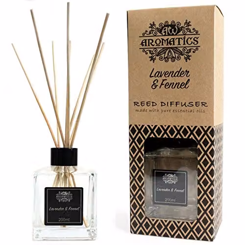 KDMD Lavender & Fennel Essential Oil Reed Diffuser, 200ml, Black – 2