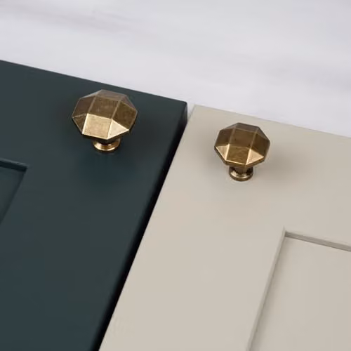 Handle & Home Brushed Gold Octagon Zinc Cabinet Knob – 4