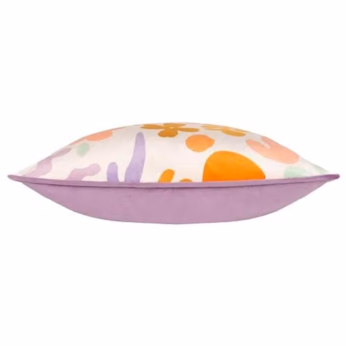 Amelie Doodles Floral Velvet Cushion, Multicolour and White, W/D/H: 43 x 43 x 43 cm – 2
