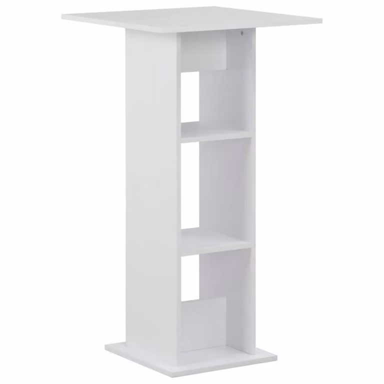 Berkfield Home Durable White Bar Table, W/D/H: 60 x 60 x 110 cm