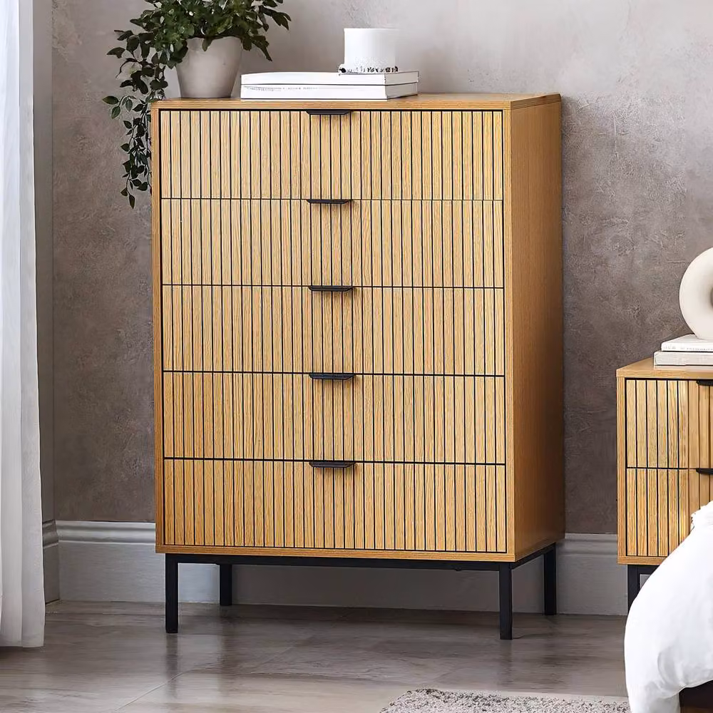 Cheshire Premium Aria 5 Drawer Chest in Beige – 2